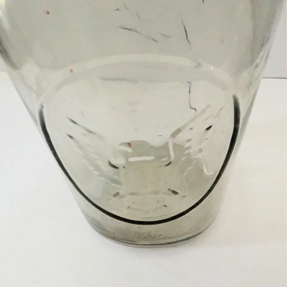 Vintage 1 Gallon Ball Ideal Clear Glass Mason Jar Wire Bail Lid Eagle Logo